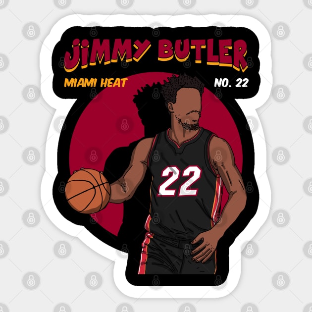 Jimmy Butler Comic Style Art Sticker by Luna Illustration